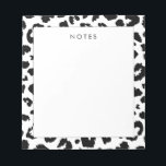 Bloc-note Empreinte de léopard personnalisable<br><div class="desc">Un design moderne simple mais frappant avec un motif empreinte de léopard. Entièrement personnalisable : vous pouvez modifier les couleurs de l'arrière - plan et des taches pour créer votre propre design.</div>