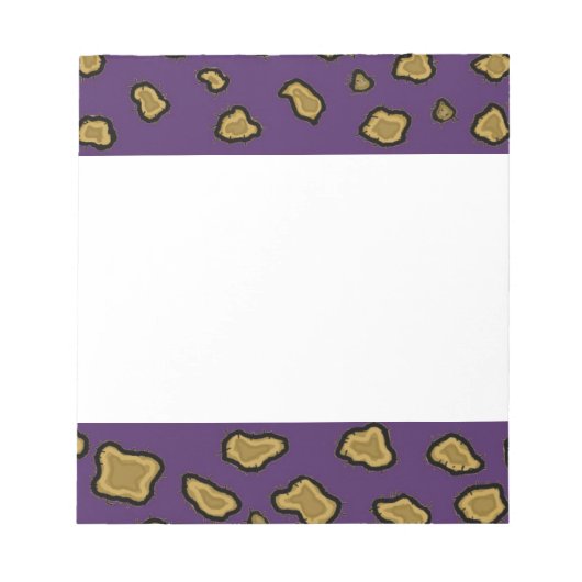 Bloc-note Empreinte de léopard pourpre (Devant)