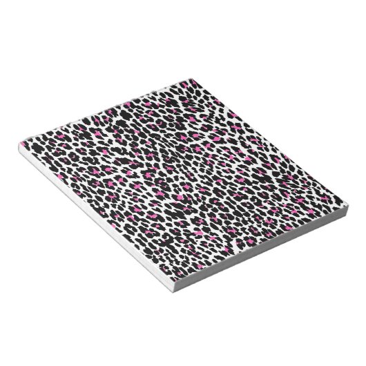 Bloc-note empreinte de léopard rose (Incliné)
