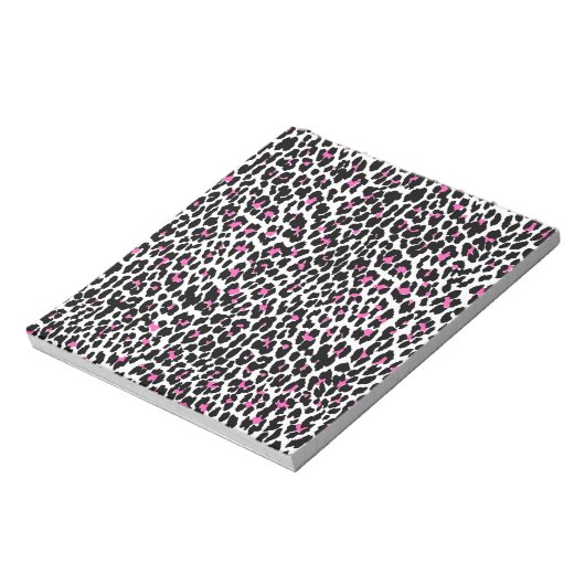 Bloc-note empreinte de léopard rose (Tourné)