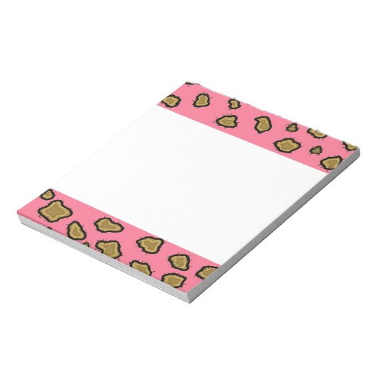 Bloc-note Empreinte de léopard rose (Tourné)