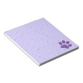Bloc-note empreinte de patte de chat mousseux - violet (Incliné)