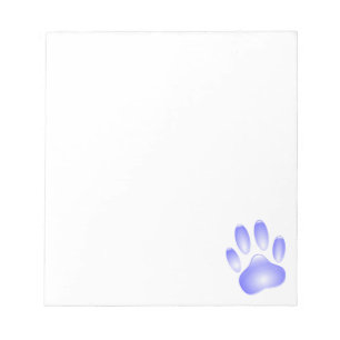 Bloc-note Empreinte de patte de chien de verre personnalisé