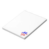 Bloc-note Empreinte de patte de chien Drapeau américain (Tourné)