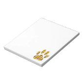 Bloc-note Empreinte de patte de chien Tartan (Tourné)