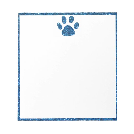 Bloc-note Empreinte de patte pailletée  (Devant)