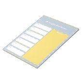 Bloc-note Empreinte de patte | Planificateur de repas (Incliné)