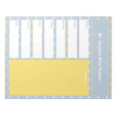 Bloc-note Empreinte de patte | Planificateur de repas (Devant)