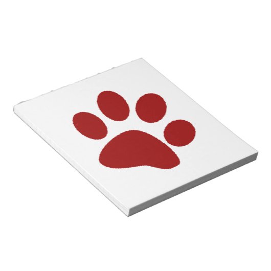 Bloc-note Empreinte de patte rouge (Incliné)