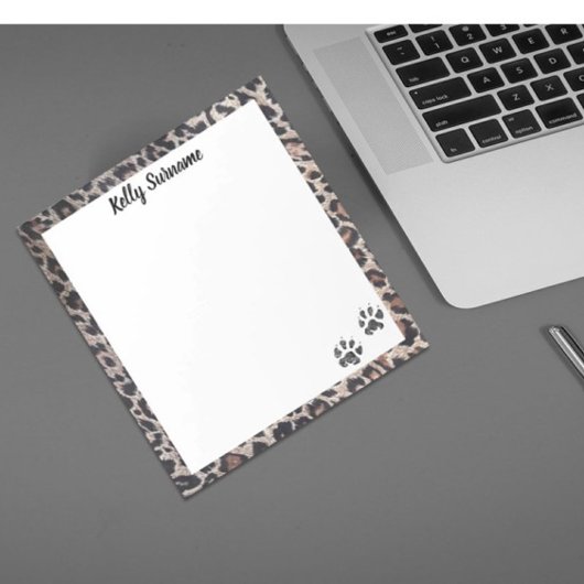 Bloc-note EMPREINTE DE PATTE ! Tampon personnalisé Thème de 