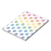 Bloc-note Empreintes de patte colorées (Tourné)