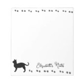 Bloc-note Empreintes de patte de chat personnalisées (Devant)