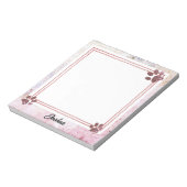 Bloc-note empreintes de patte de chien design aquarelle pers (Tourné)