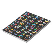 Bloc-note empreintes de pattes colorés (Tourné)