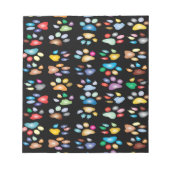 Bloc-note empreintes de pattes colorés (Devant)