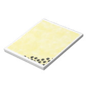 Bloc-note Empreintes de pattes de chiot noir Aquarelle jaune (Tourné)