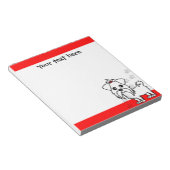 Bloc-note Empreintes de pattes rouges caricaturaux maltais m (Incliné)