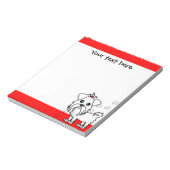 Bloc-note Empreintes de pattes rouges caricaturaux maltais m (Tourné)