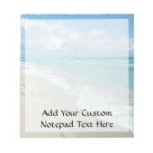 Bloc-note Empreintes sur la plage de sable blanc, Pittoresqu (Devant)