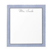 Bloc-note En vichy bleu (Devant)