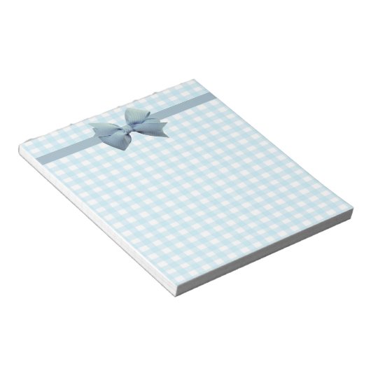 Bloc-note En vichy bleu 3 (Incliné)