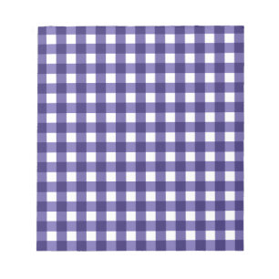 Bloc-note En vichy bleu marine