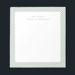 Bloc-note En vichy classique mignon vert simple personnalisé<br><div class="desc">Avec son cadre en vichy vert sauge mignon, ce bloc-notes est la façon idéale d'envoyer une note personnalisée douce. Le texte dit "une petite note de" et comprend de la place pour un nom, mais il peut être modifié pour dire tout ce que vous voulez. Fait une grande farce de...</div>