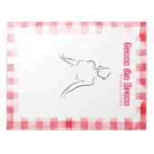 Bloc-note en vichy mariée à deviner Le jeu de robe En vichy (Devant)