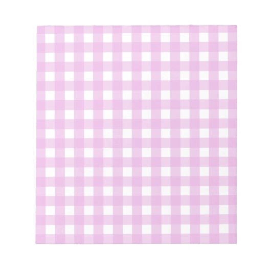 Bloc-note En vichy rose pâle (Devant)
