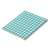 Bloc-note en vichy turquoise (Tourné)