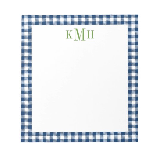 Bloc-note En vichy Vérifier la frontière (Devant)