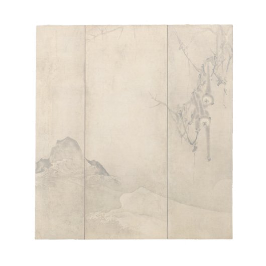 Bloc-note Encre japonaise sur papier Gibbons Primates & Pays (Devant)