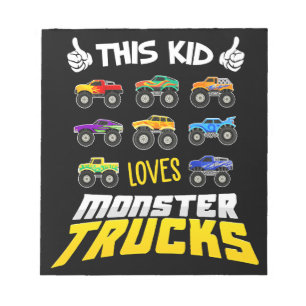 Bloc-note Enfants Cet Enfant Aime Monster Trucks Garçons Et 