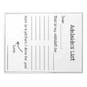 Bloc-note Enfants Noël Anniversaire Jour férié Lettre de sou (Devant)