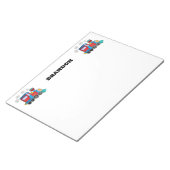 Bloc-note Enfants Train Boys Blue Custom Name (Incliné)