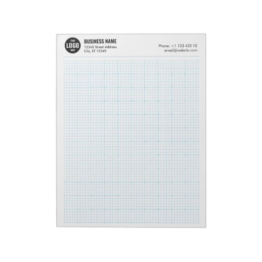 Bloc-note Engineering Grid with Logo and Business Informatio (Tourné)