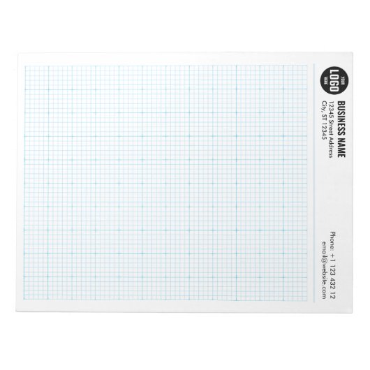 Bloc-note Engineering Grid with Logo and Business Informatio (Devant)