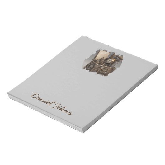 Bloc-note Engrenages au trésor Personnalisé (Tourné)