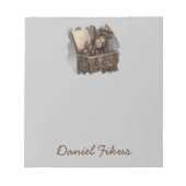 Bloc-note Engrenages au trésor Personnalisé (Devant)