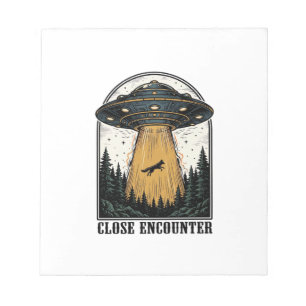 Bloc-note Enlèvement de forêt extraterrestre Gravure vintage