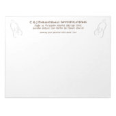 Bloc-note Enquêteur paranormal avec logo fantôme (Devant)