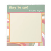 Bloc-note Enseignant Abstrait Jolie bande moderne méthode d' (Devant)