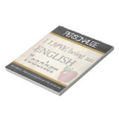 Bloc-note Enseignant anglais | Style Vintage (Tourné)