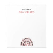 Bloc-note Enseignant Boho Empreinte de léopard arc-en-ciel (Devant)