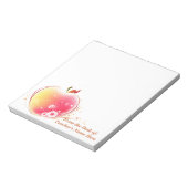 Bloc-note Enseignant de pomme vierge du bureau de NOM ICI (Tourné)