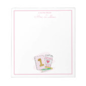 Bloc-note Enseignant de première année rose personnalisé App (Devant)