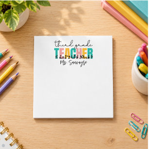 Bloc-note Enseignant de troisième personnalisé – Enseignant