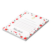 Bloc-note Enseignant des pommes et des coeurs (Tourné)