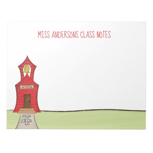 Bloc-note Enseignant École Cuisine Classe Éducation (Devant)