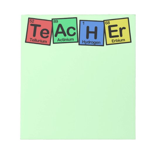 Bloc-note Enseignant fait d'éléments fantaisie (Devant)